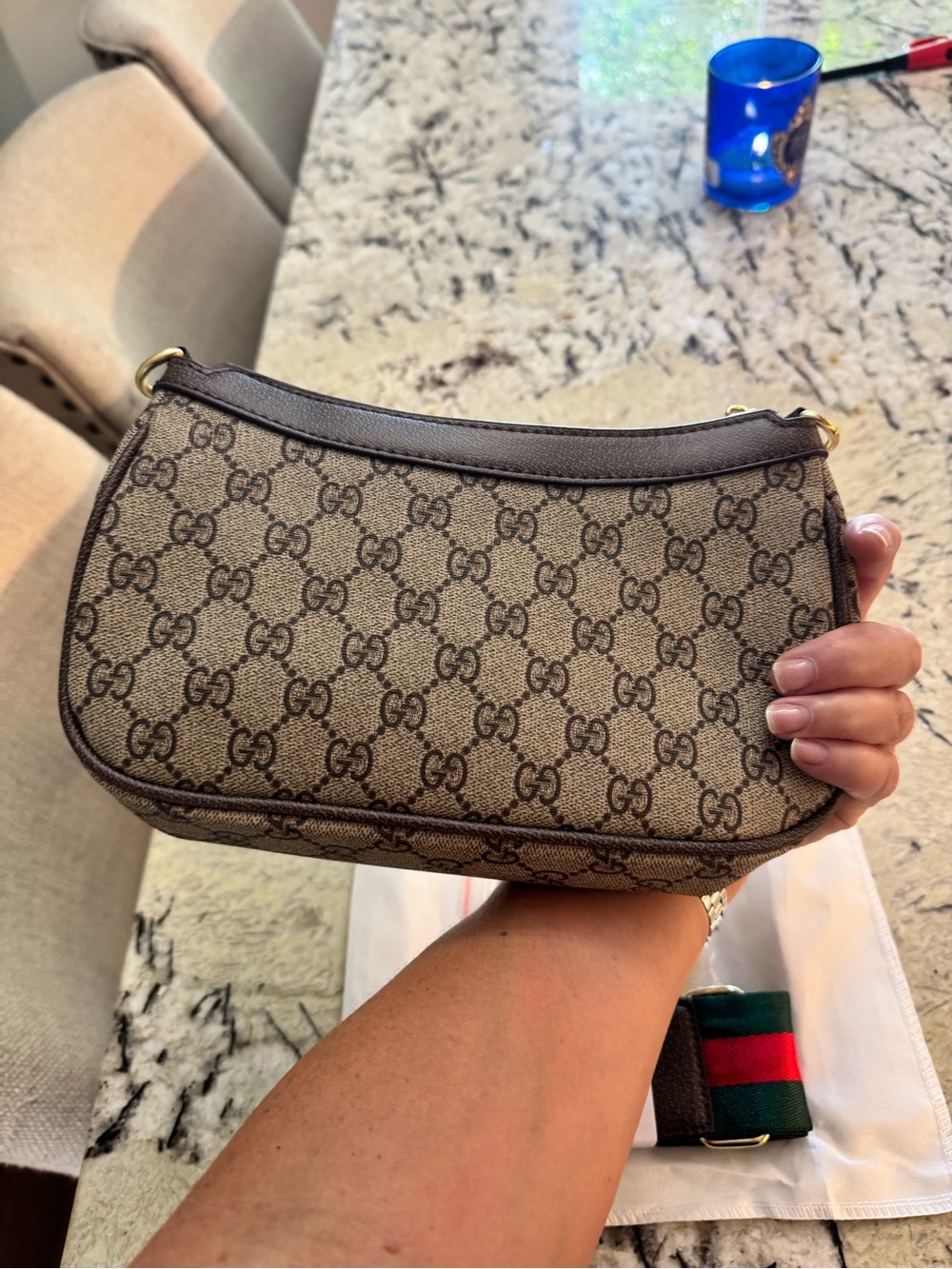 Gucci Brown GG Canvas and brown purse. New! - Picture 4 of 6